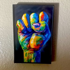 Vibrant Multicolor Fist Wall Art